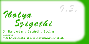 ibolya szigethi business card